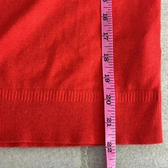 [XS]Banana Republic Red Silk/ Cashmere Blend Crew  Neck Pull over L/S sweater - Picture 12 of 13